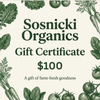 Sosnicki Organics Gift Card